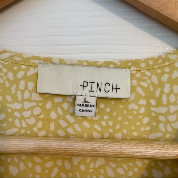 Pinch Anthropologie Yellow Ruffled Sleeveless Tiered Dress L - Picture 4 of 7